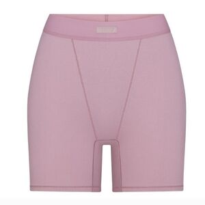 Skims Cotton Rib Boxer Shorts In Dusk
